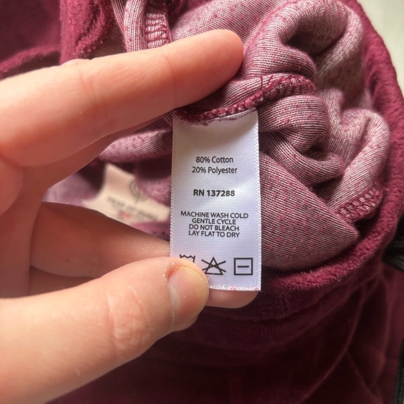 Year of Ours Revolve Womens Velour Drawstring Joggers Maroon Medium Athleisure‎ - Picture 9 of 9